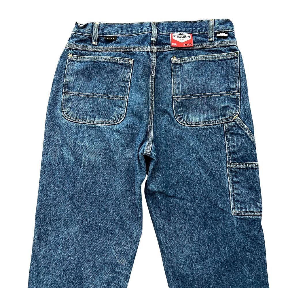 Steelgurd FR Pro Blue Carpenter Jeans 2112 Westex Indura CAT 2 Actual 36x33 - Picture 8 of 12
